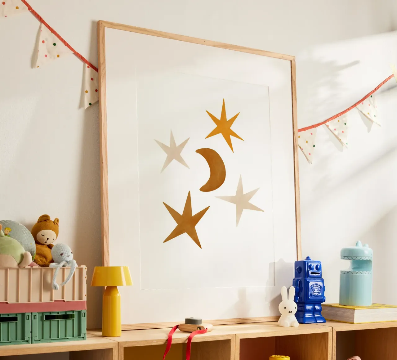 Childhood Charms No 4 poster con telaio in legno da treechild
