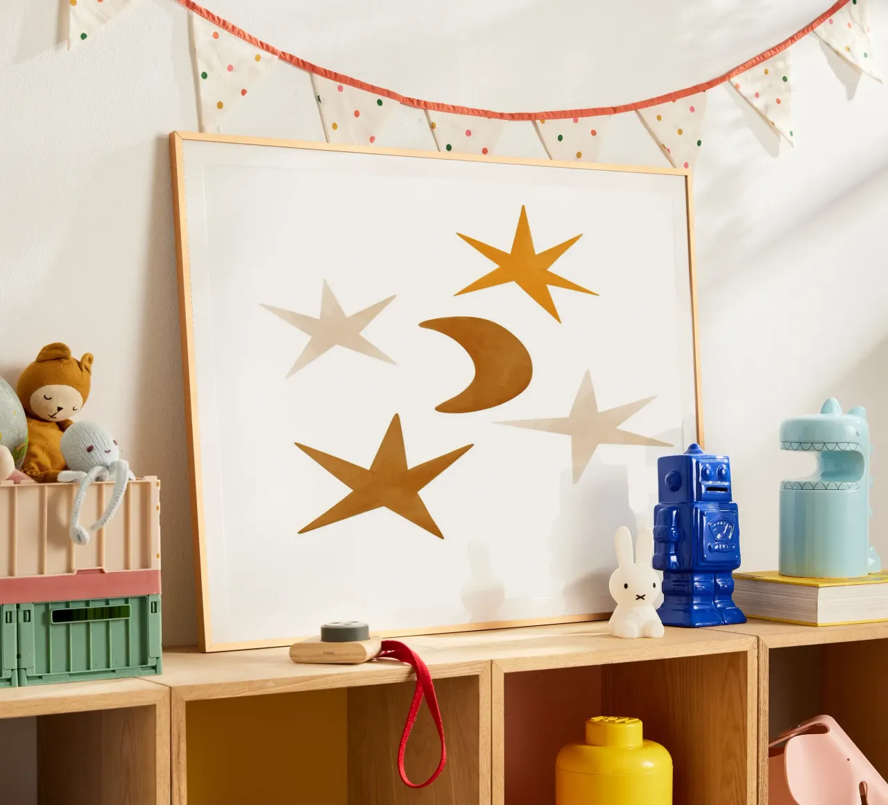 Childhood Charms No 4 poster con telaio in legno da treechild