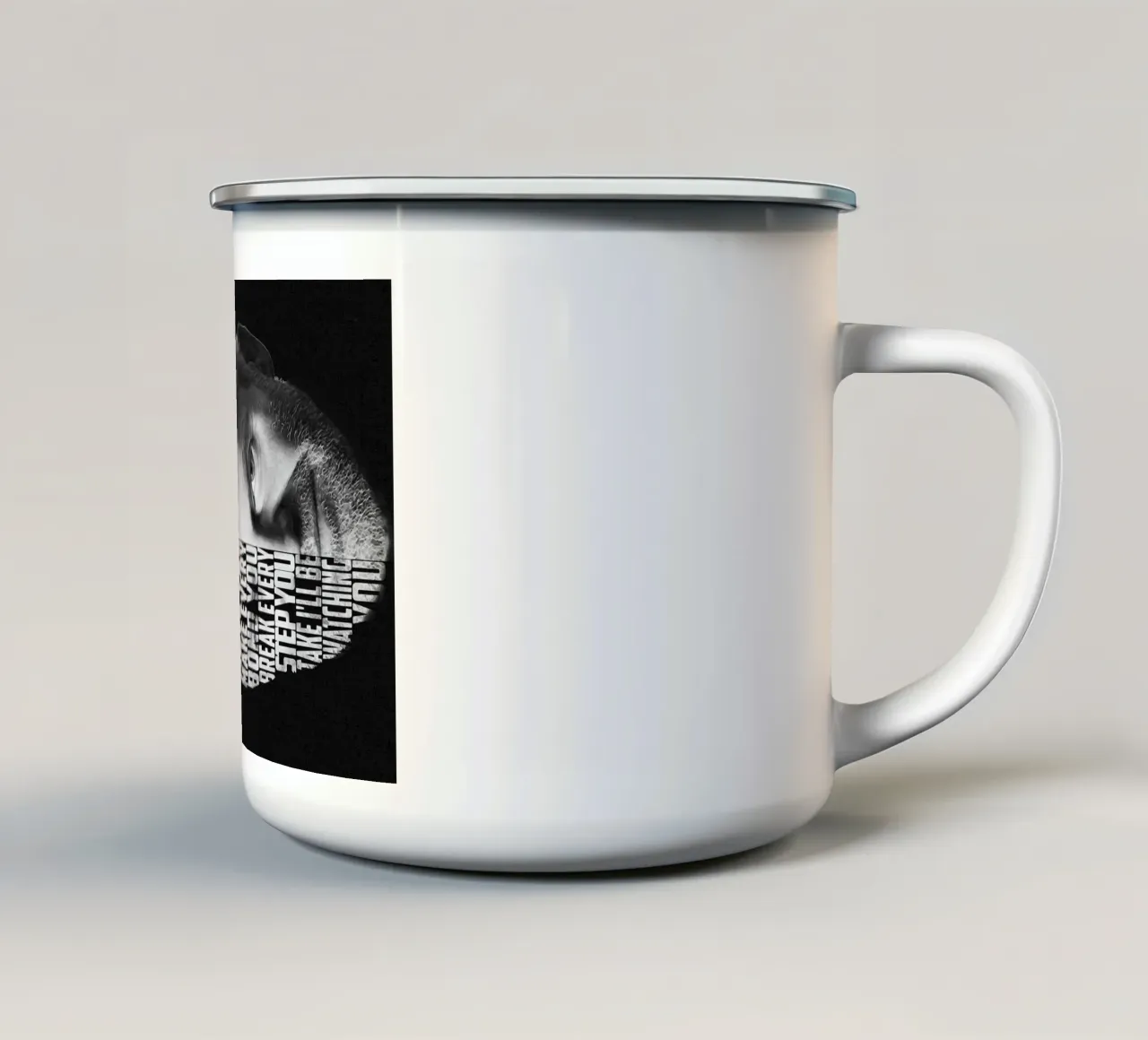 Ogni tuo respiro tazza in smalto da Gunawan Rb