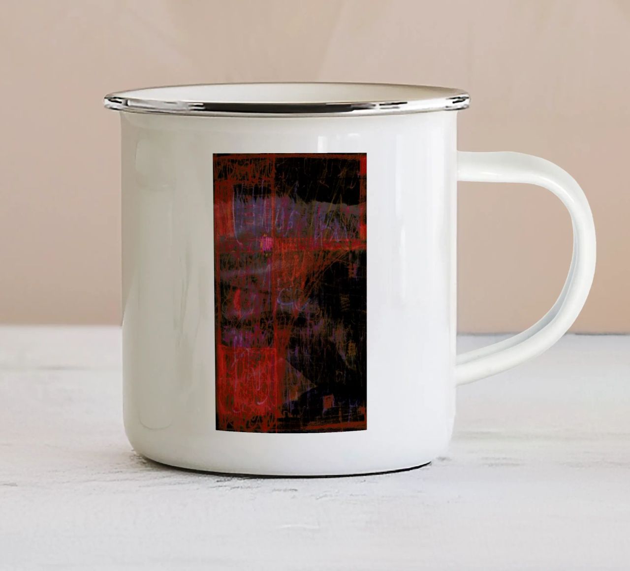 Imprint 02 tazza in smalto da József Gábos