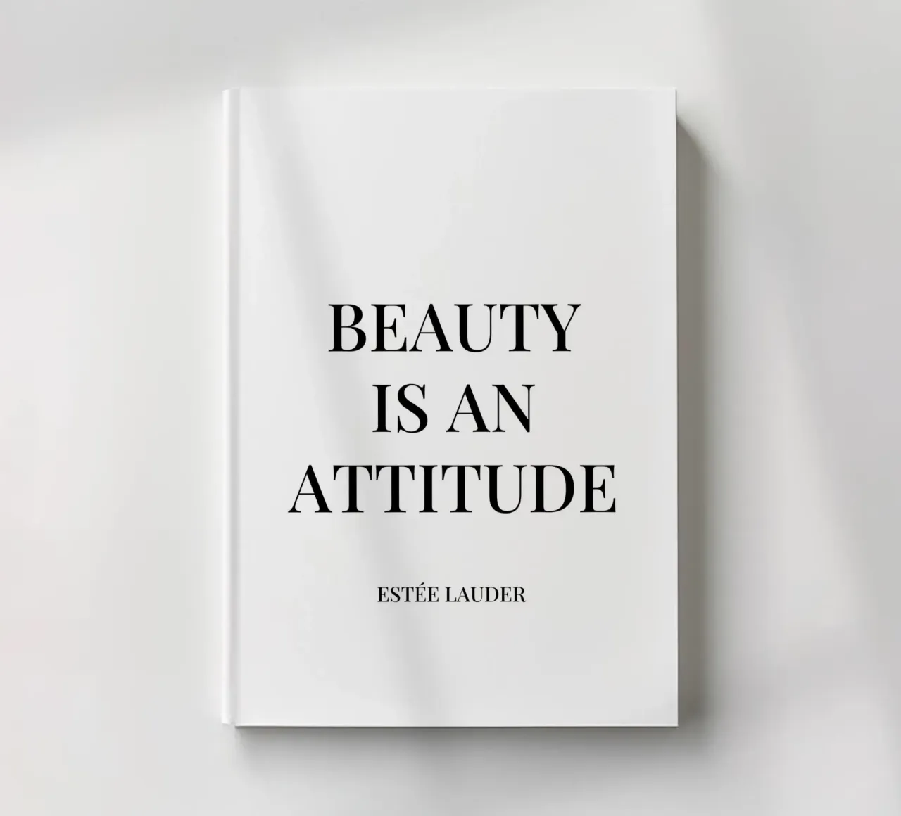 Beauty is an attitude quote notebook by Paigaam Studio