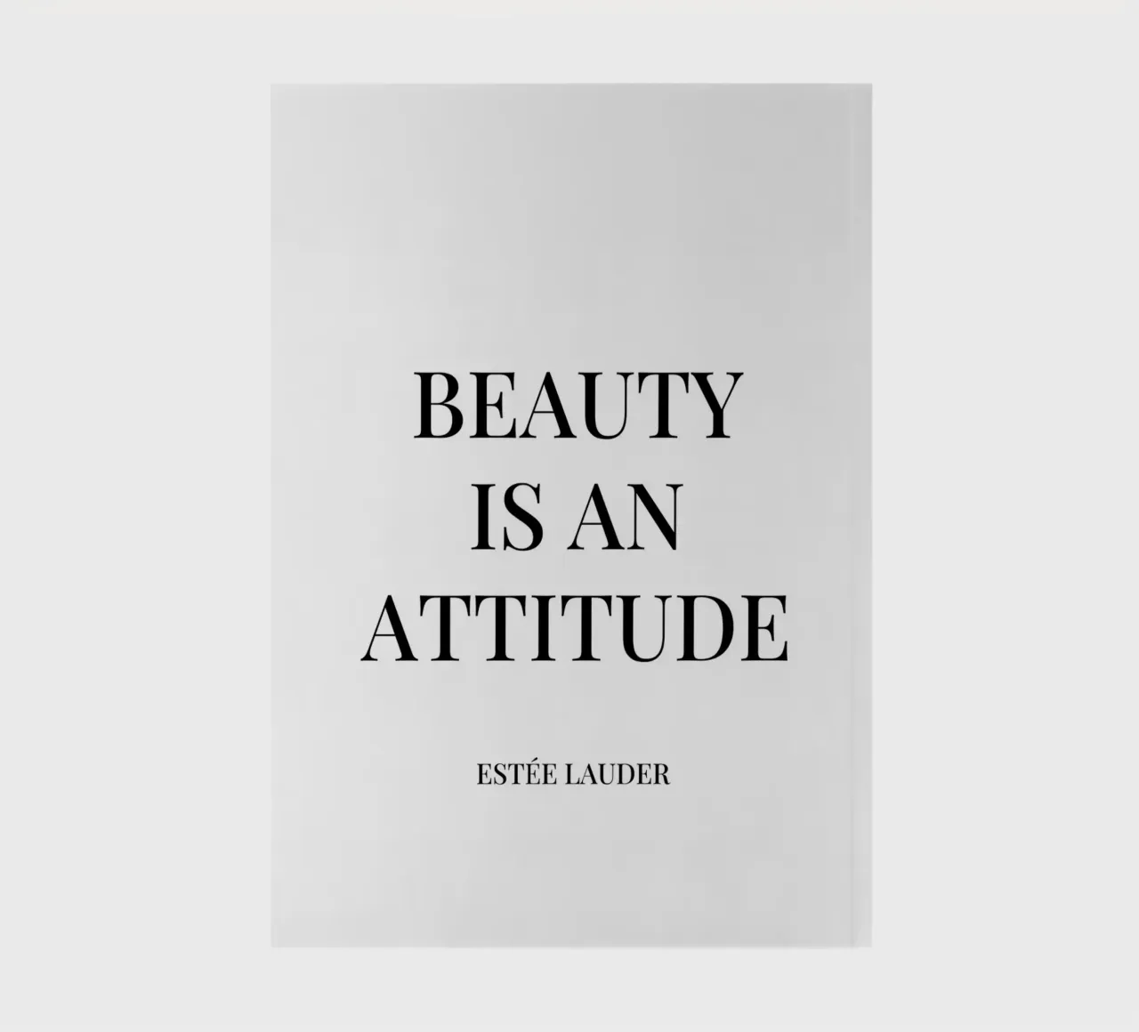 Beauty is an attitude quote notebook by Paigaam Studio