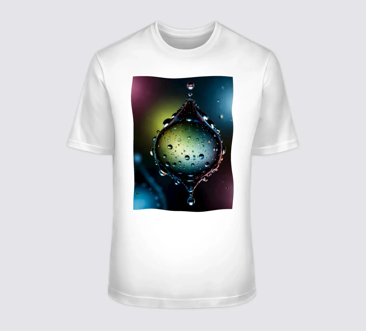 Gocce d'acqua colorate sospese nell'aria t-shirt da DesignDoodle