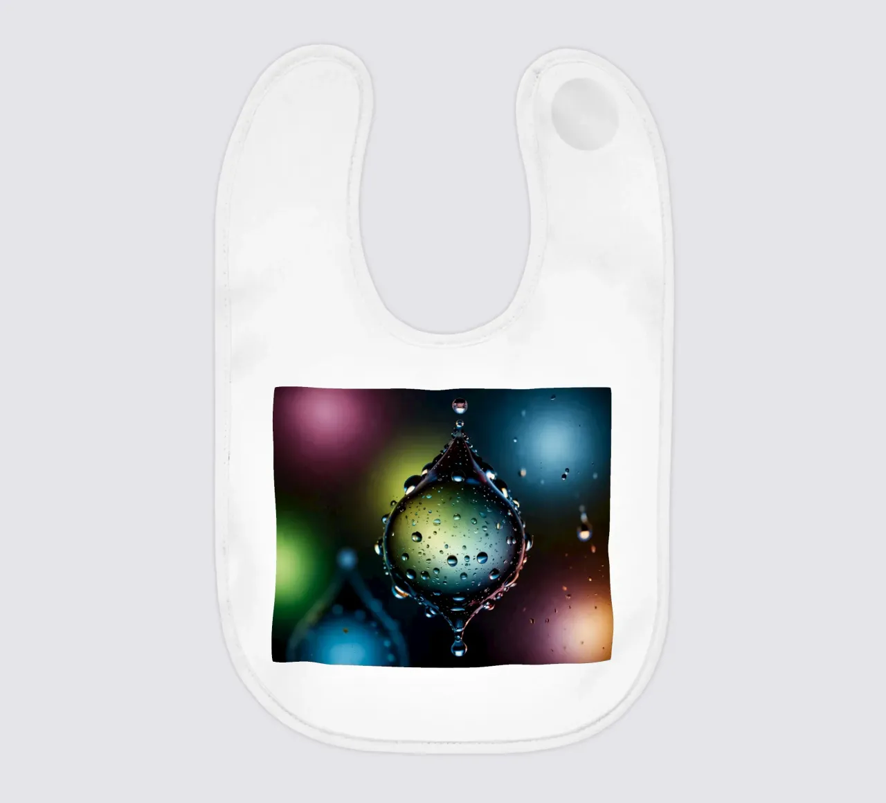 Gocce d'acqua colorate sospese nell'aria bavaglino da DesignDoodle