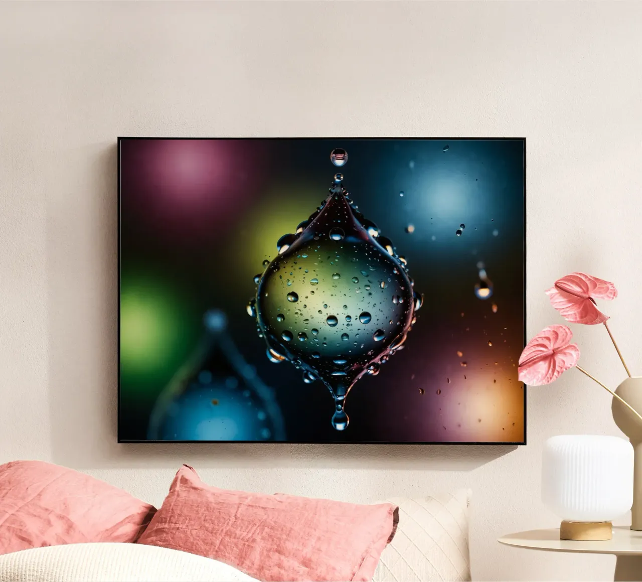 Gocce d'acqua colorate sospese nell'aria plexiglass da DesignDoodle