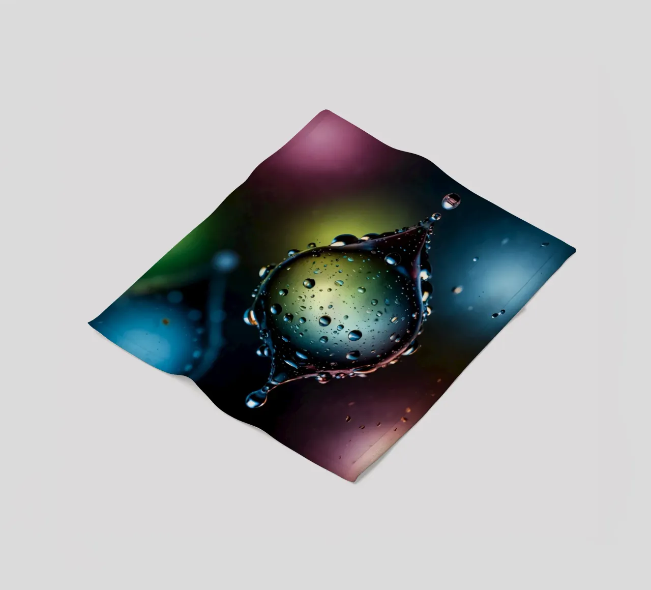Gocce d'acqua colorate sospese nell'aria coperta in pile da DesignDoodle