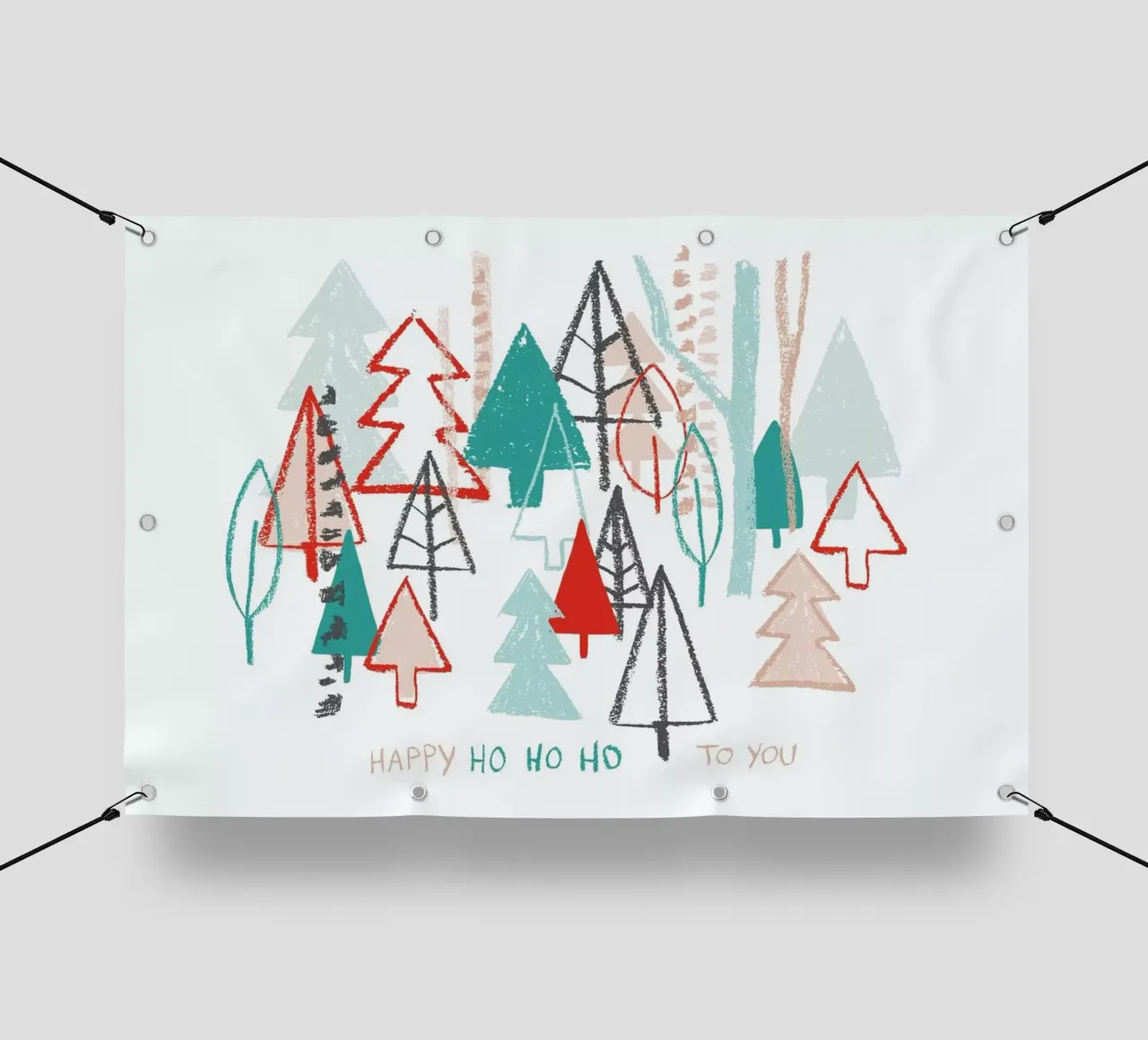 Happy Ho Ho Ho to You - Trees telo in pvc da BlauMaschine