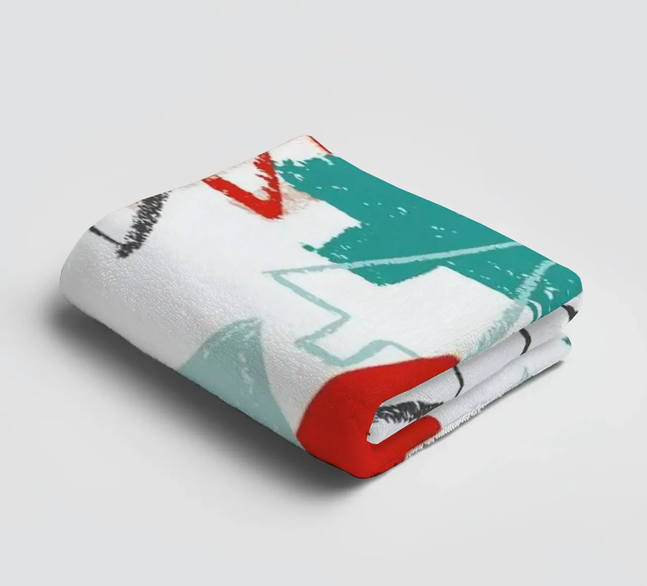 Happy Ho Ho Ho to You - Trees asciugamano da bagno da BlauMaschine
