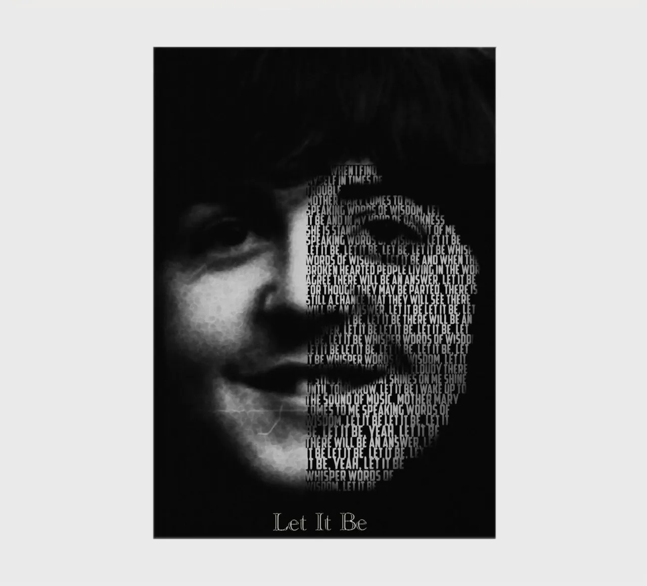 Let It Be Text art notebook by Gunawan Rb