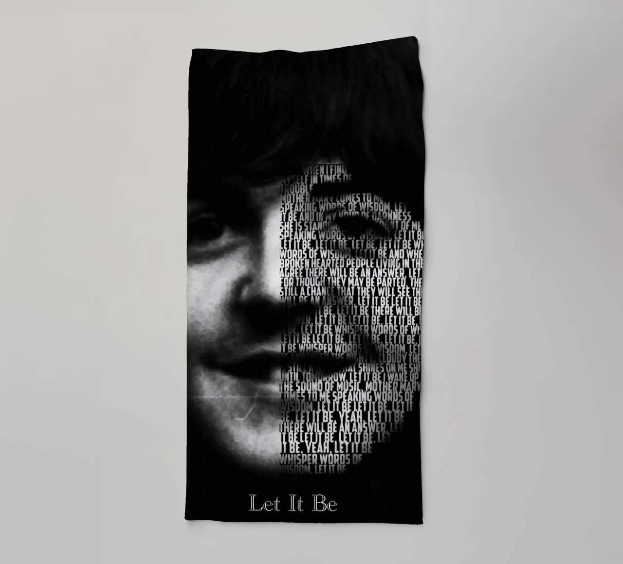Let It Be Text art towel by Gunawan Rb