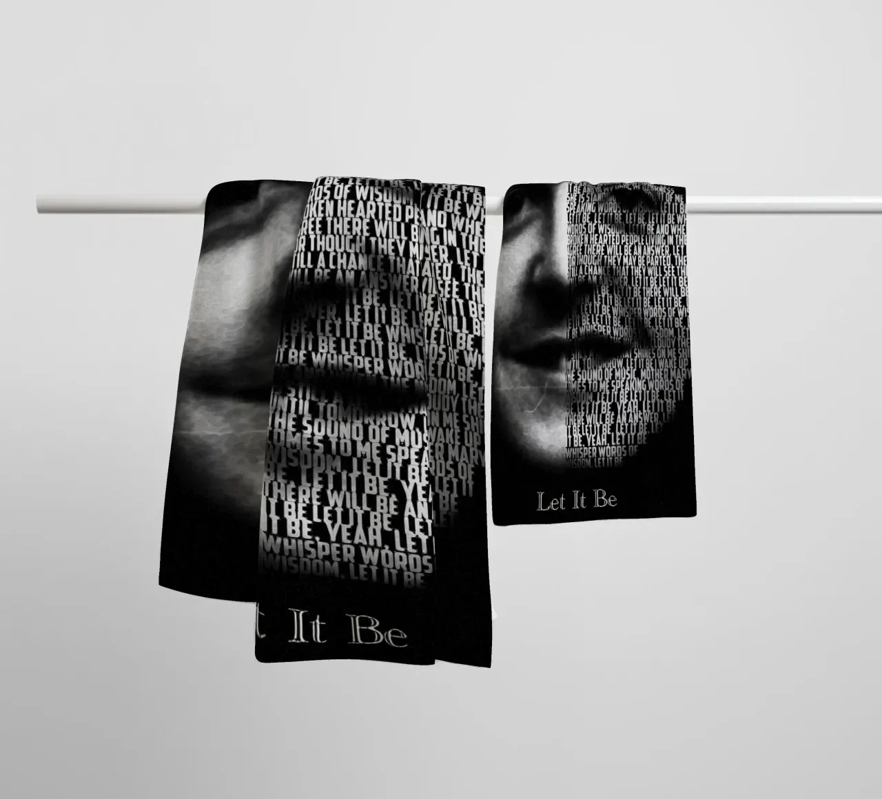 Let It Be Text art towel by Gunawan Rb