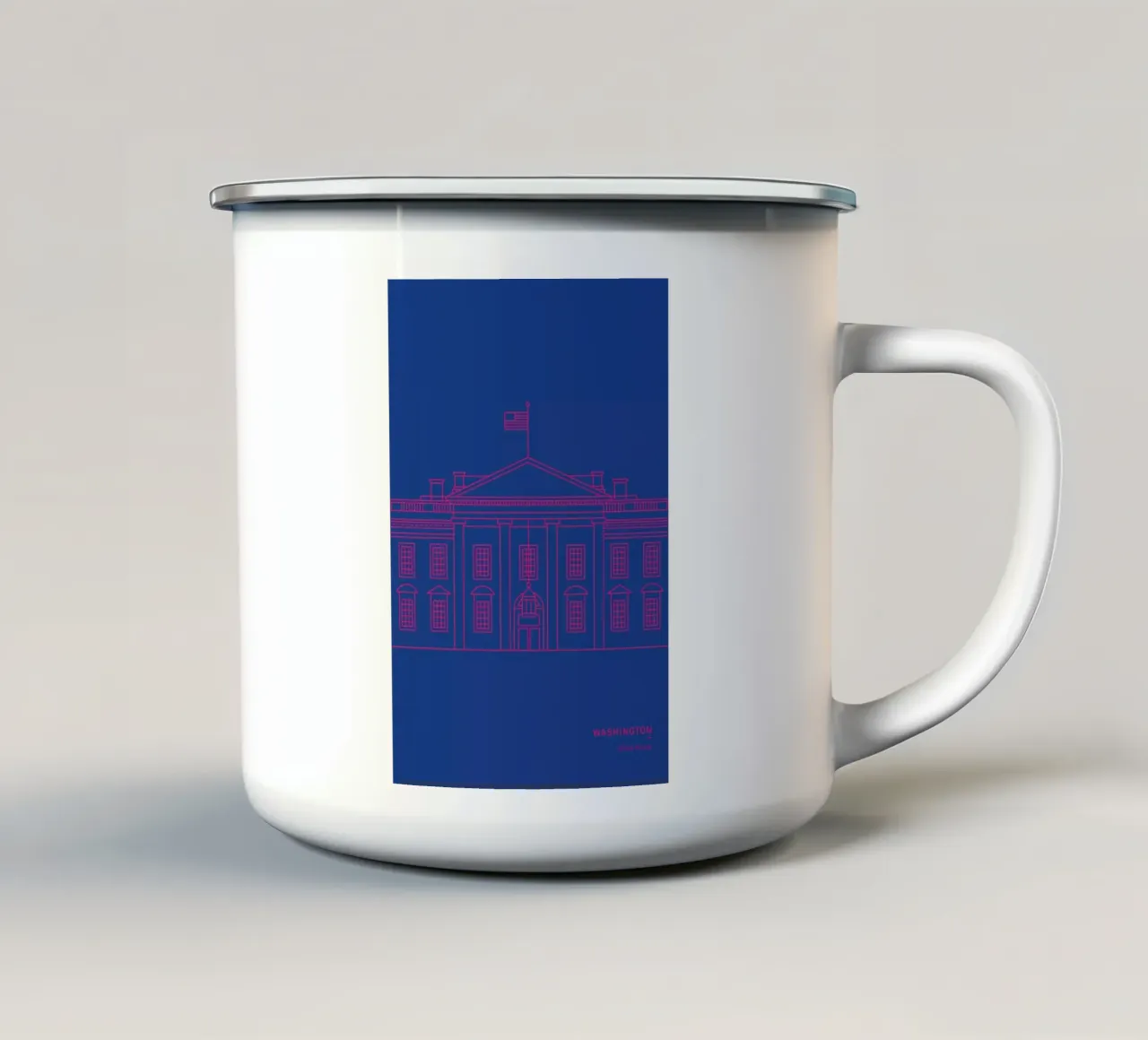 Washington tazza in smalto da Sara Signorini
