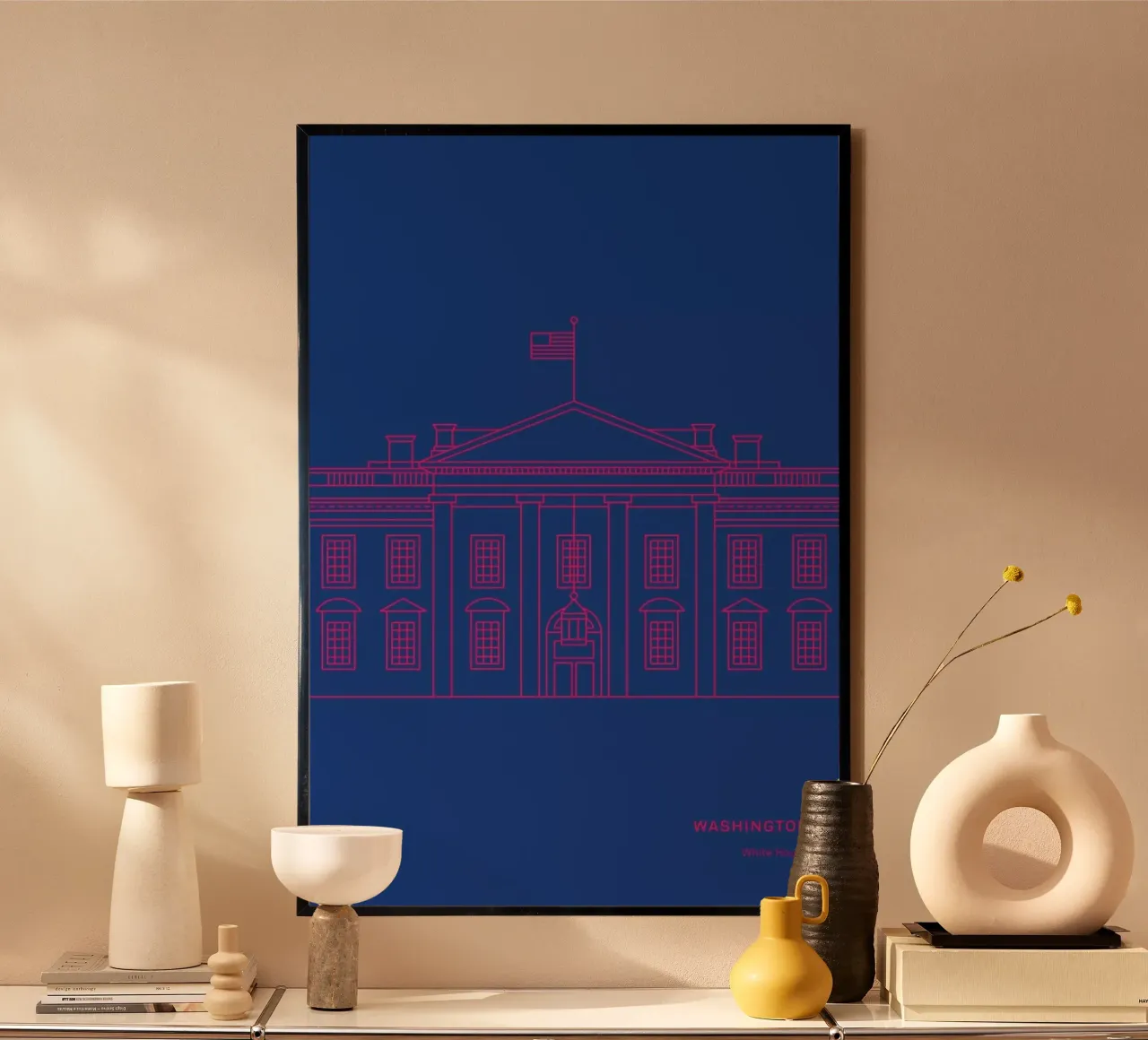 Washington poster con telaio in alluminio da Sara Signorini