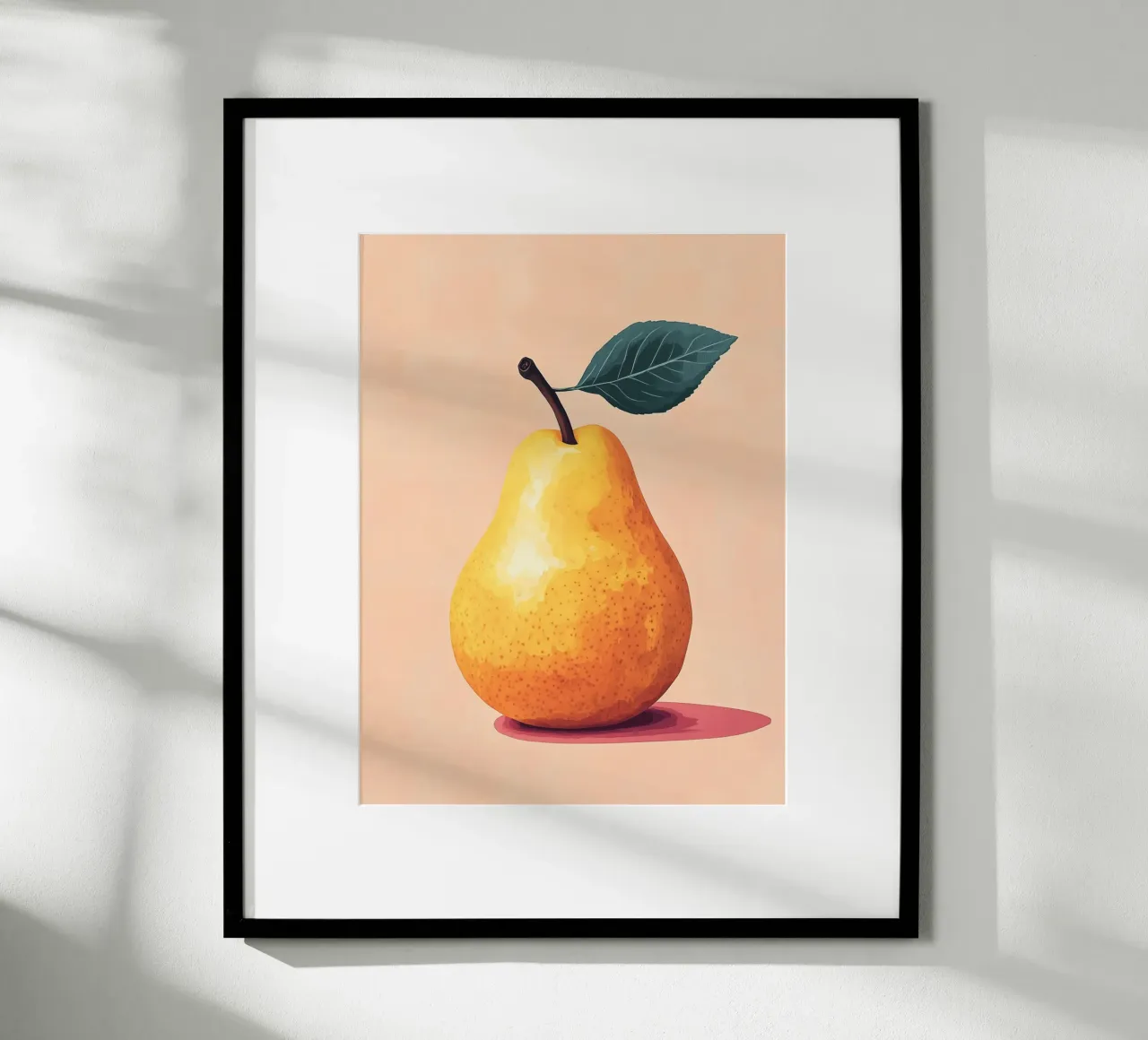 Pera d'oro poster con telaio in plastica da Spice & Style