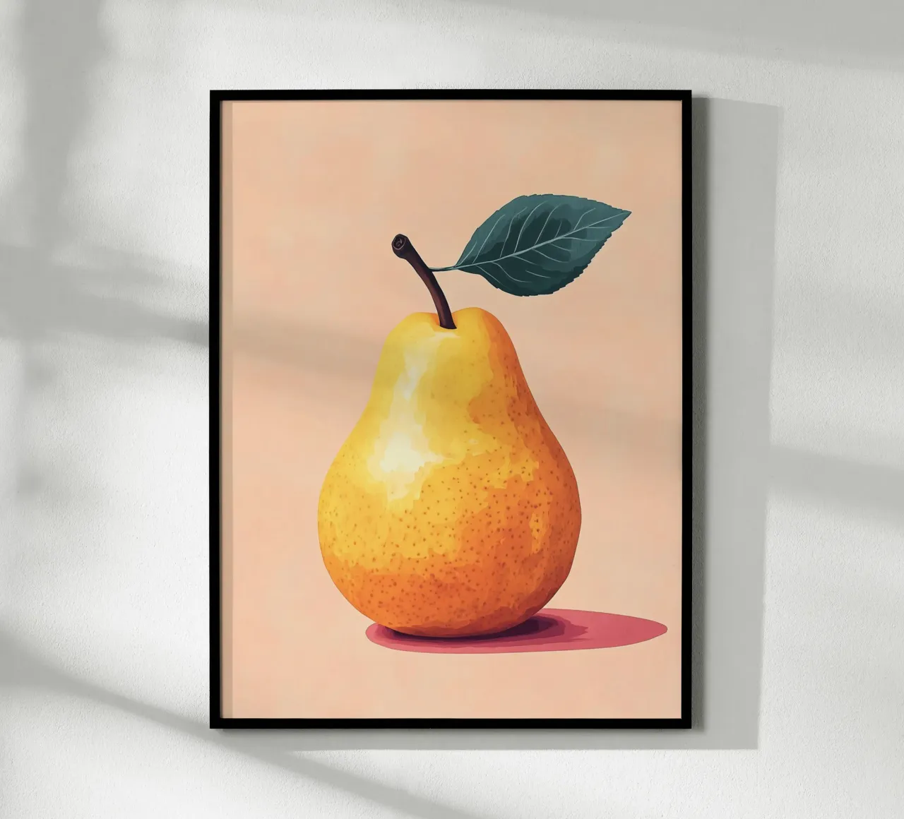 Pera d'oro poster con telaio in plastica da Spice & Style
