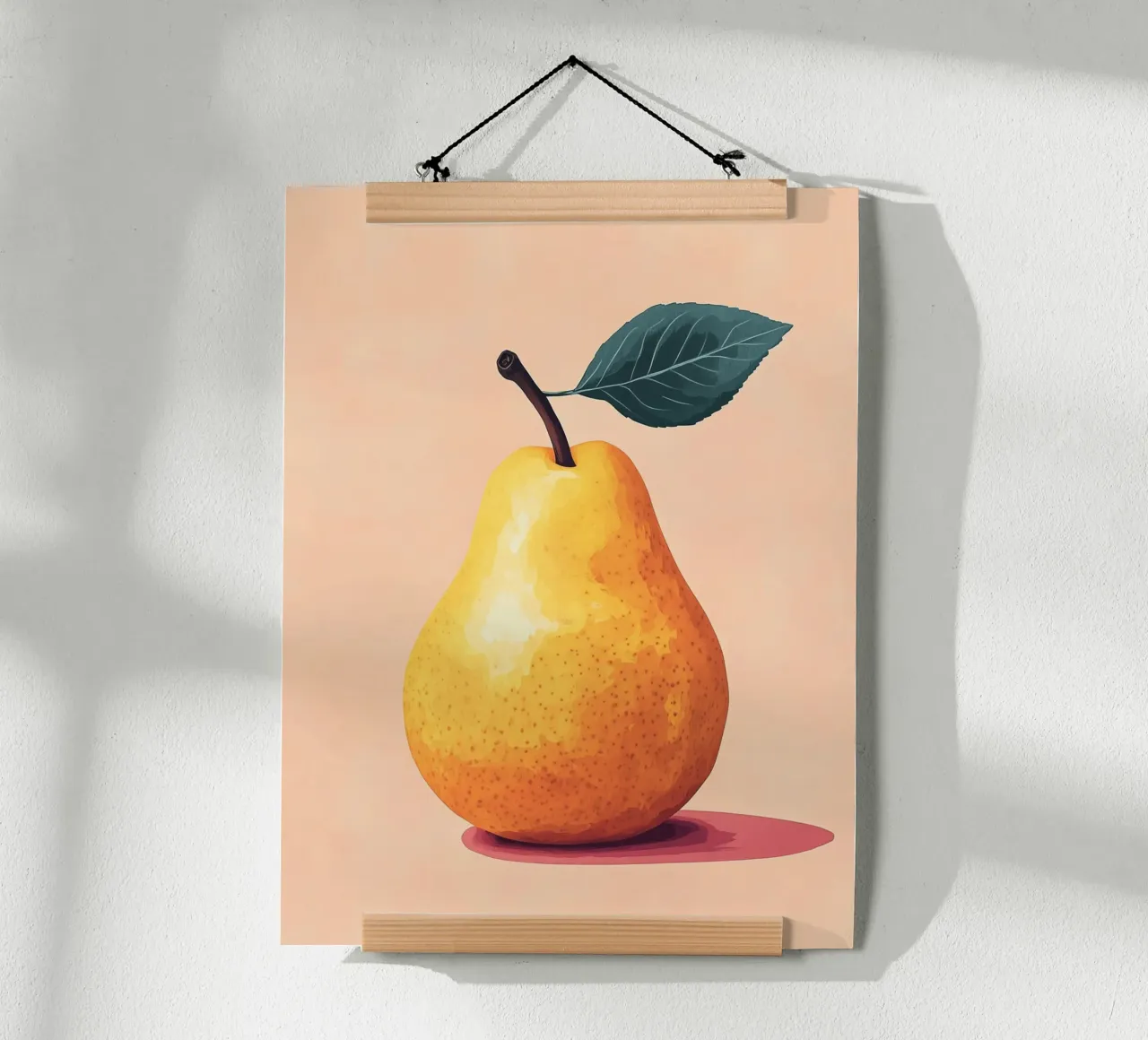 Pera d'oro poster con telaio in plastica da Spice & Style