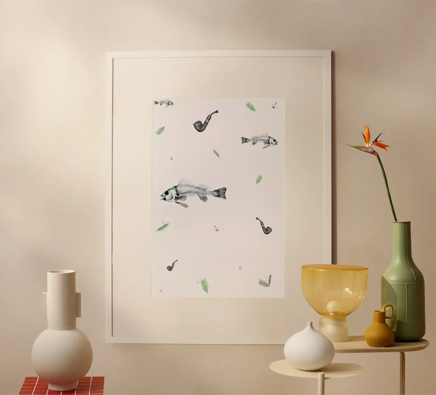 Mexican Tabacco Pattern poster by Sandra De Leon