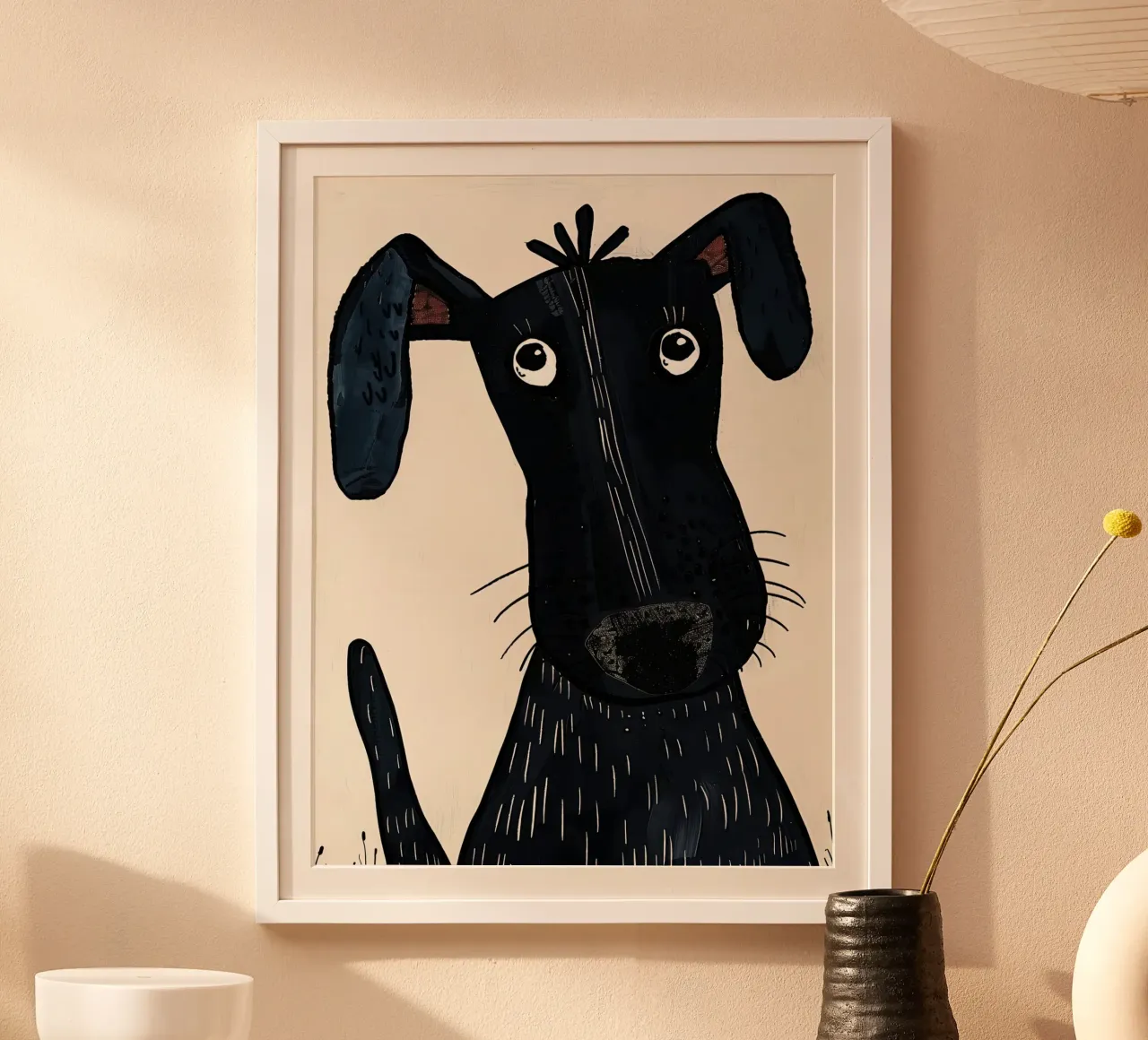 Cucciolo carino poster con telaio in legno da DaarbyN