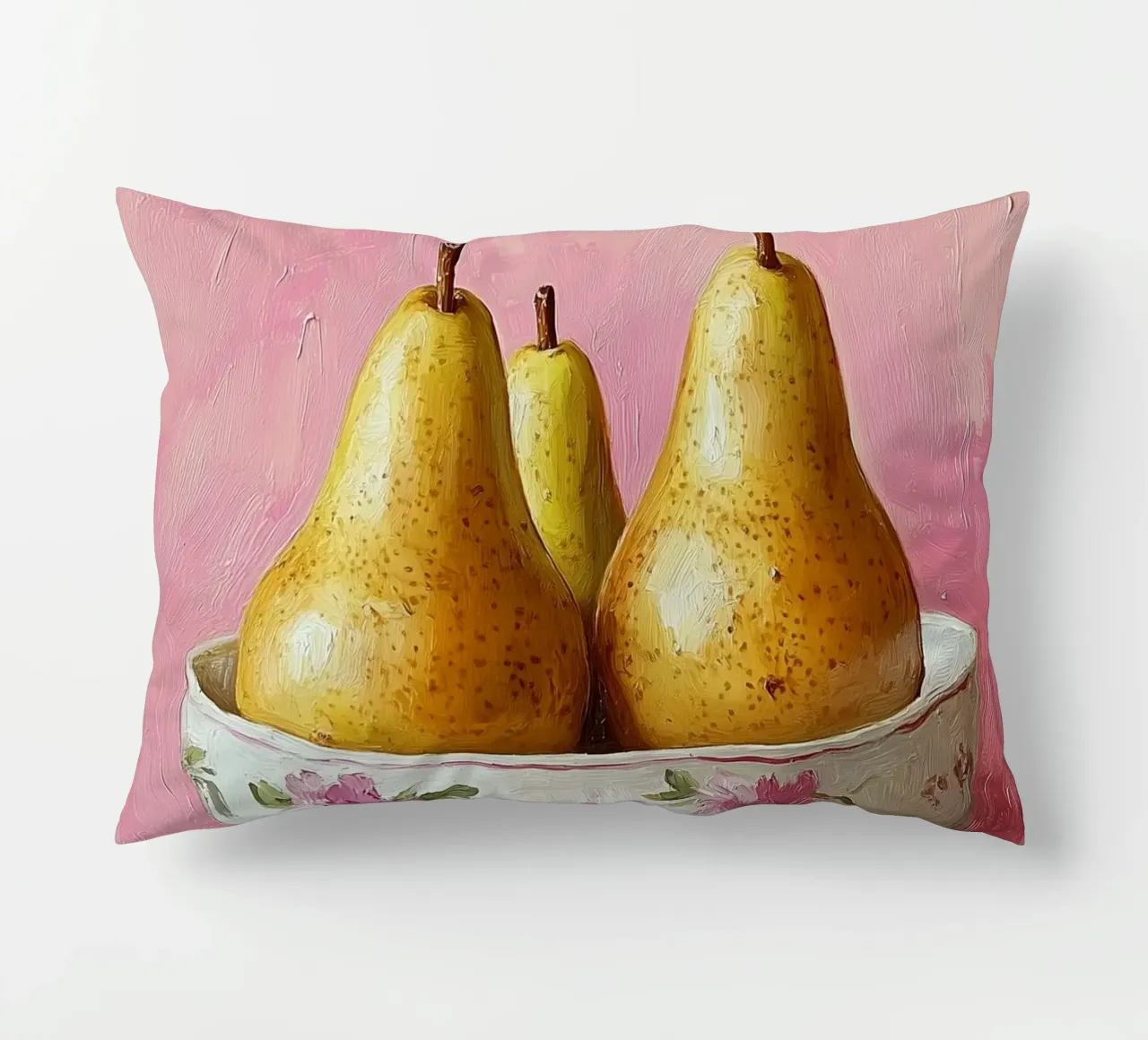 Pere in una ciotola floreale cuscino da Spice & Style