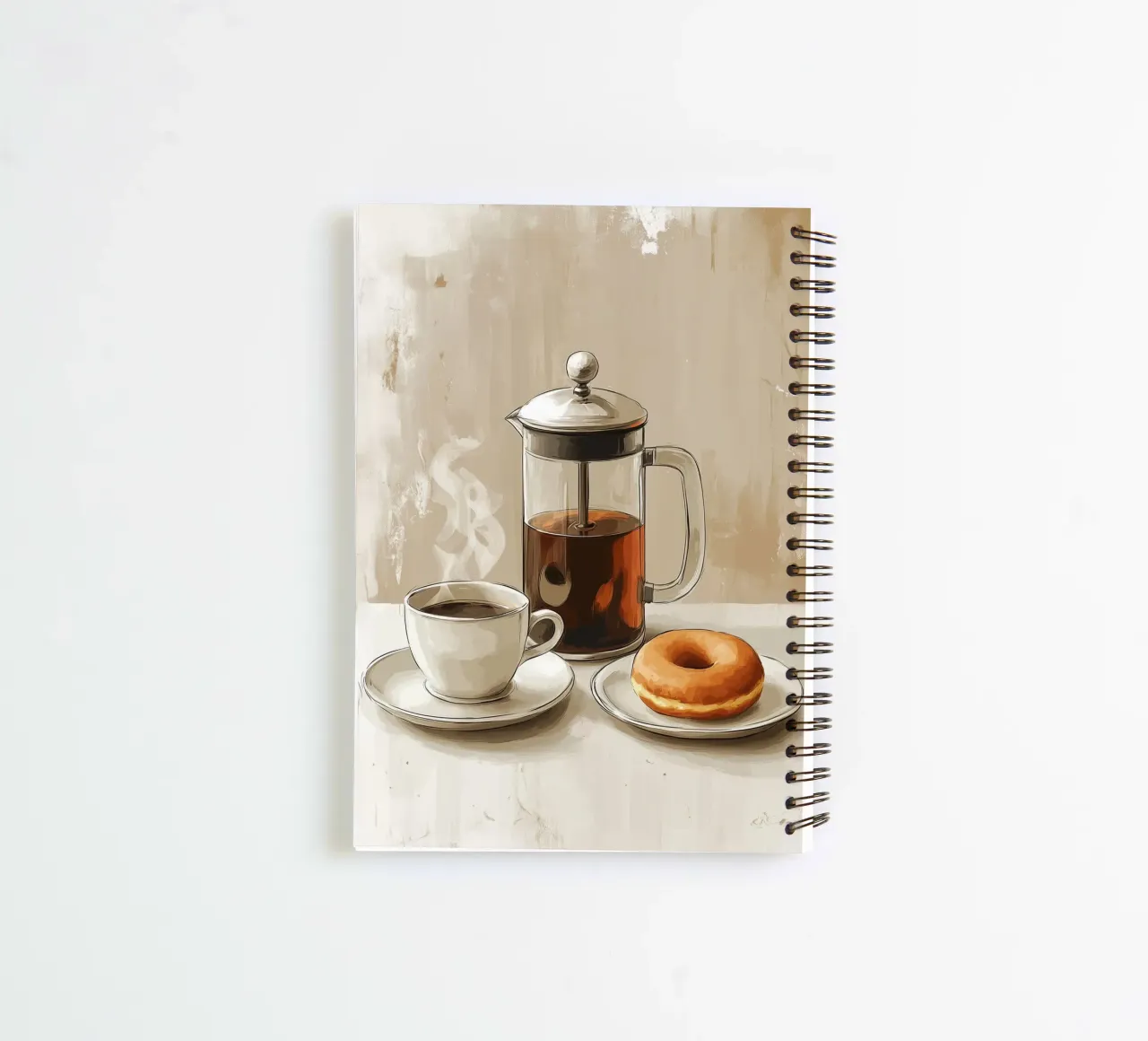 Breakfast at the café spiral notebook by Spice & Style