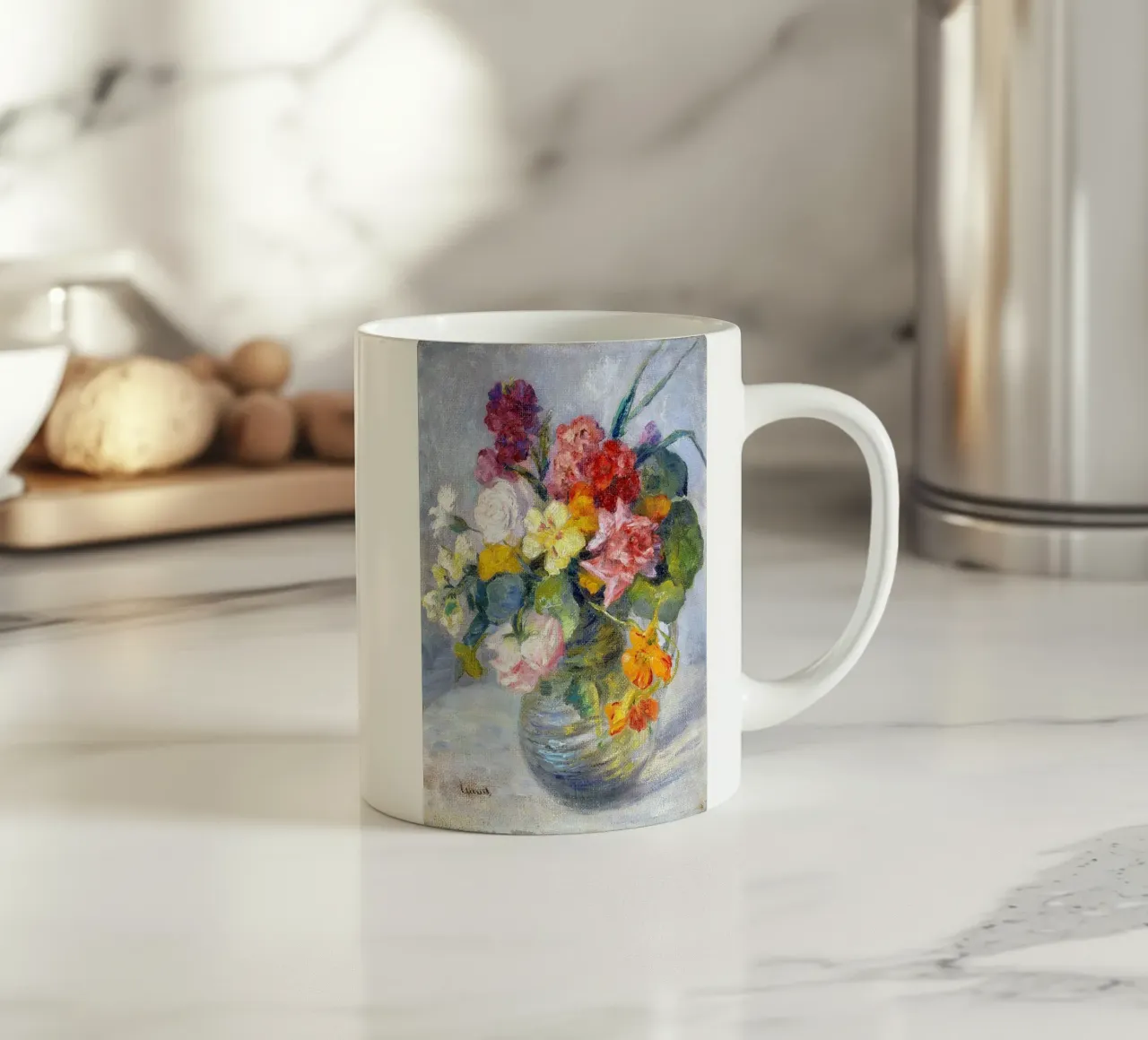 Edward Cucuel - Natura morta floreale tazza in ceramica da ARTOTHEK