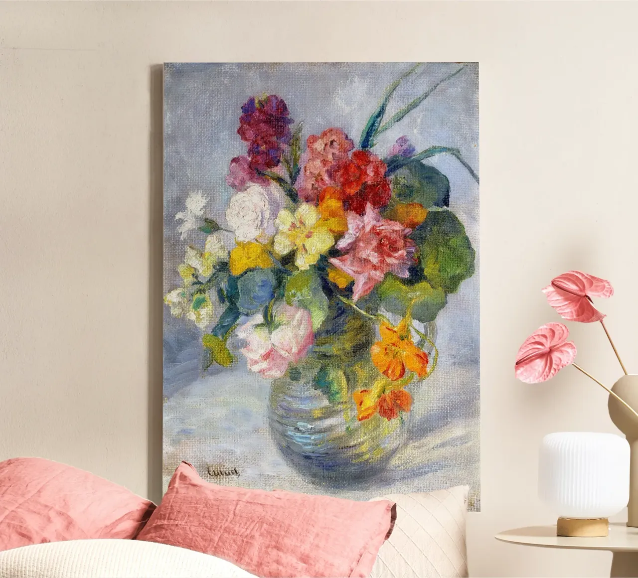 Edward Cucuel - Bloemstilleven canvas met Baklijst van ARTOTHEK