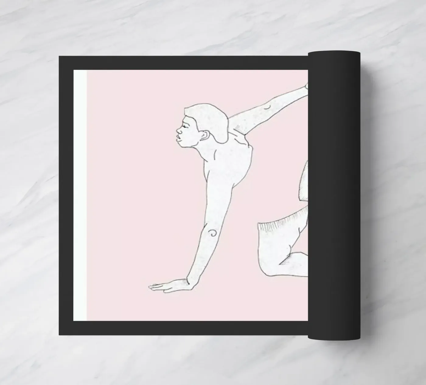 Yoga Practice 3 doormat by Sandra De Leon