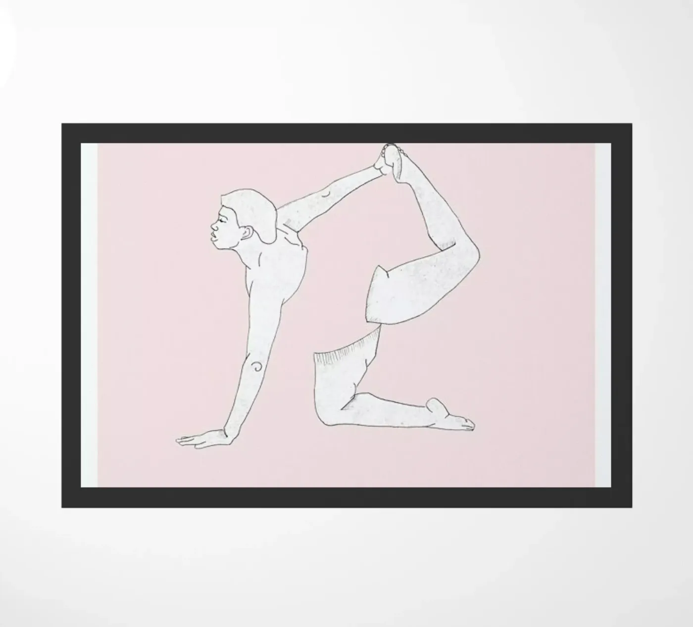 Yoga Practice 3 doormat by Sandra De Leon