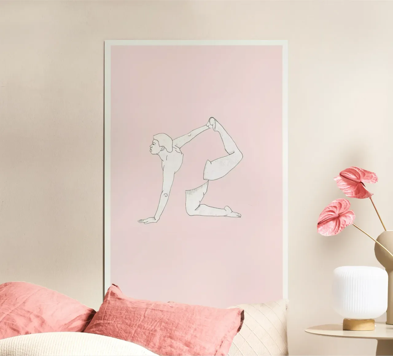 Yoga Practice 3 poster by Sandra De Leon