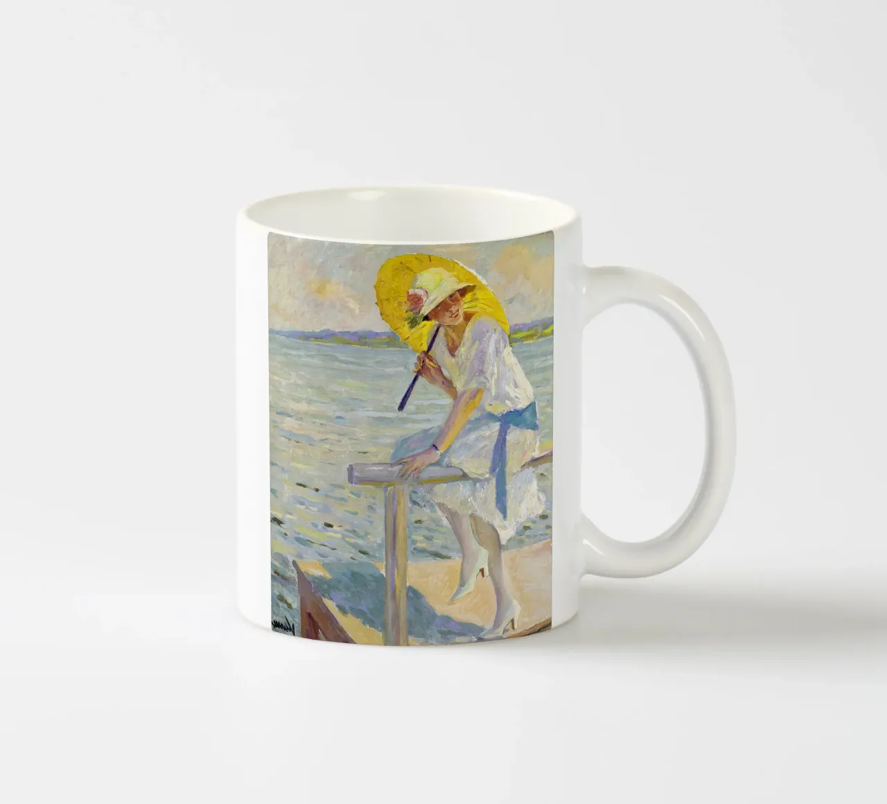 Edward Cucuel - Il parasole giallo tazza in ceramica da ARTOTHEK