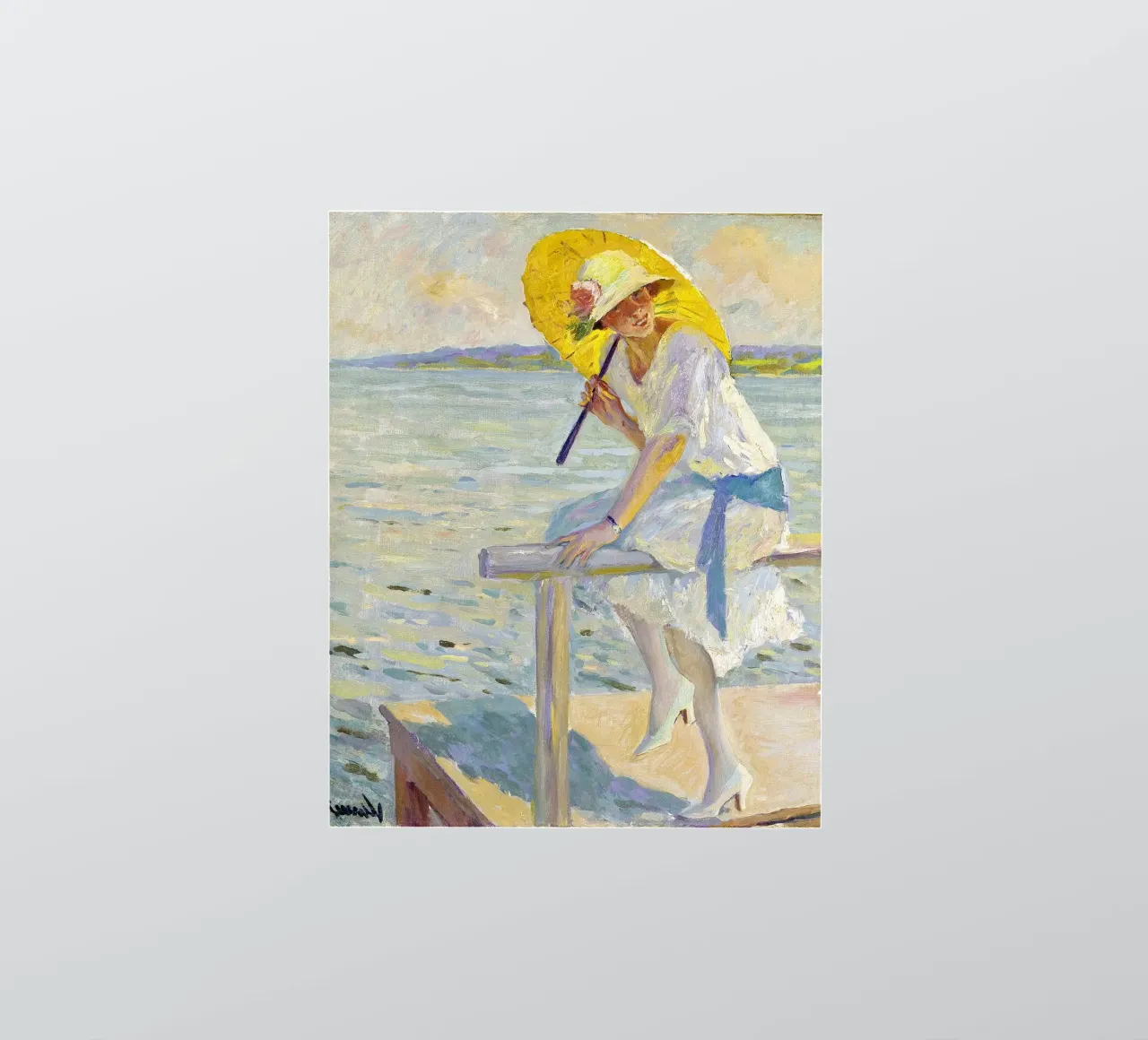 Edward Cucuel - Le Parasol Jaune autocollant de ARTOTHEK
