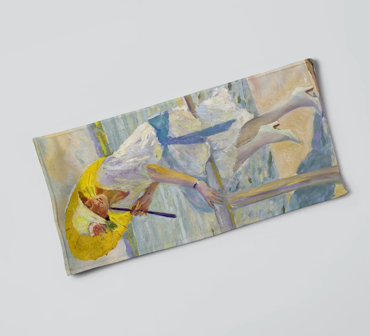 Edward Cucuel - Le Parasol Jaune serviette de bain de ARTOTHEK