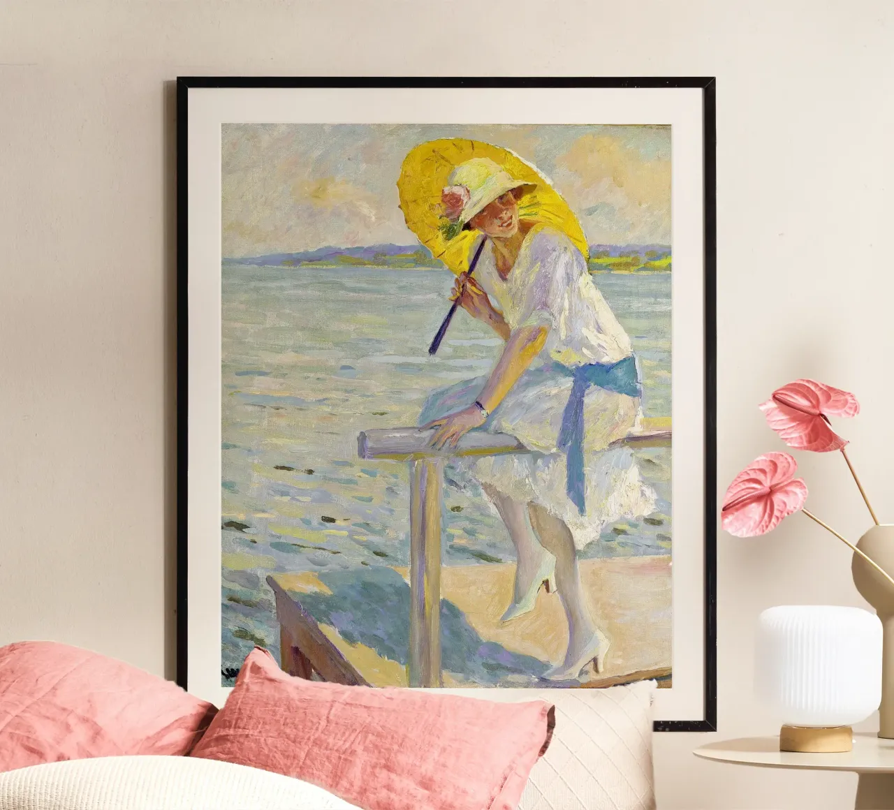 Edward Cucuel - Le Parasol Jaune hahnemühle de ARTOTHEK