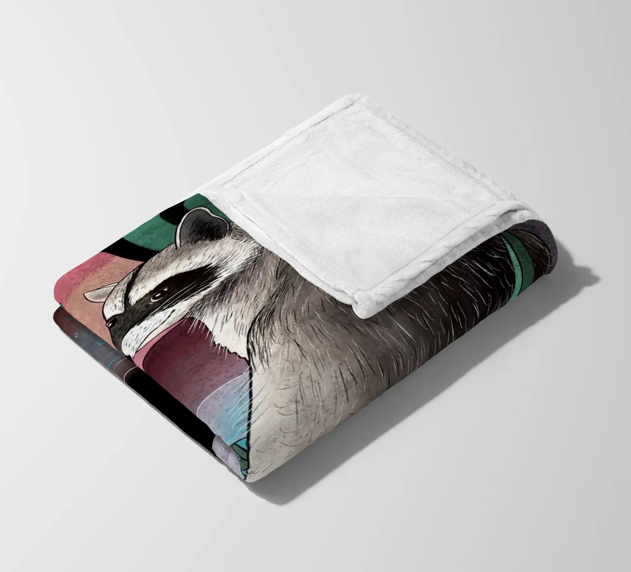 Procioni lungo il fiume coperta in pile da AnimalArt