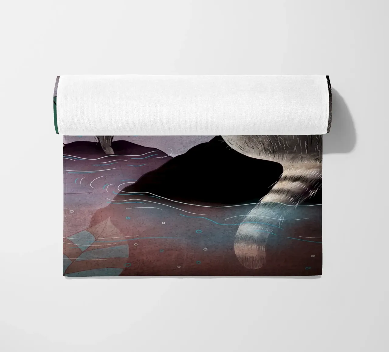 Procioni lungo il fiume telo mare da AnimalArt