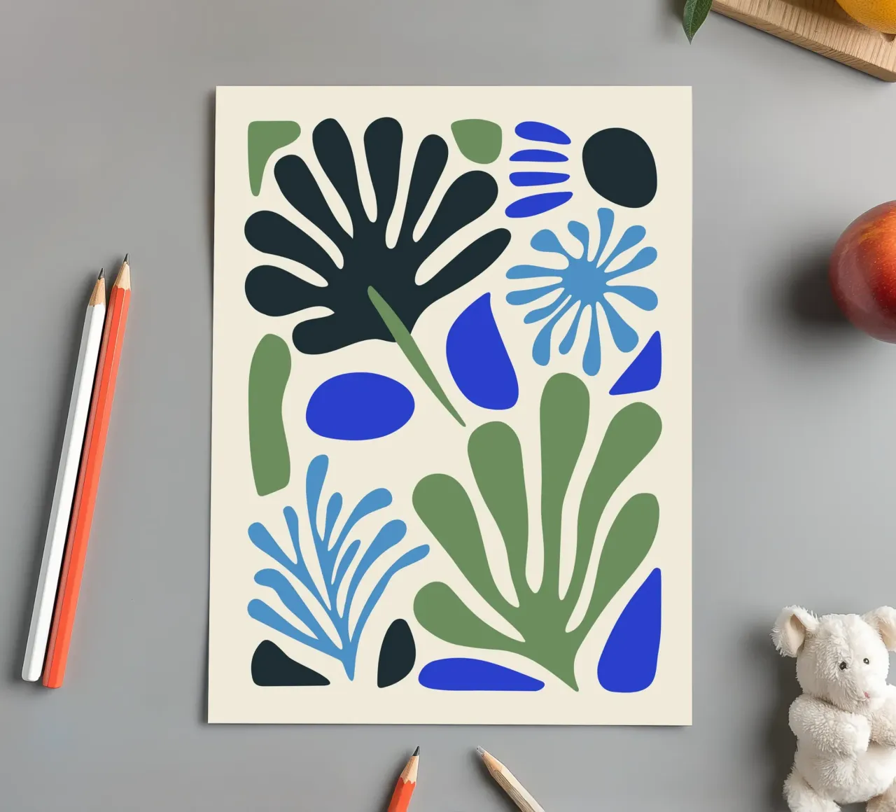 Jardin abstrait planche autocollant de cafelab