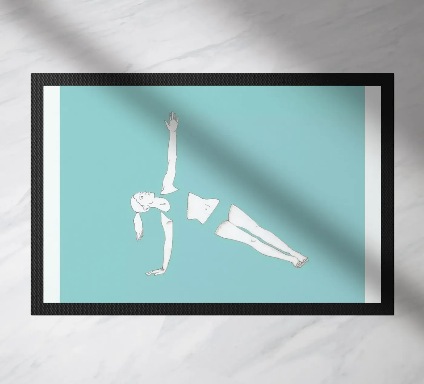 Yoga Practice 8 doormat by Sandra De Leon
