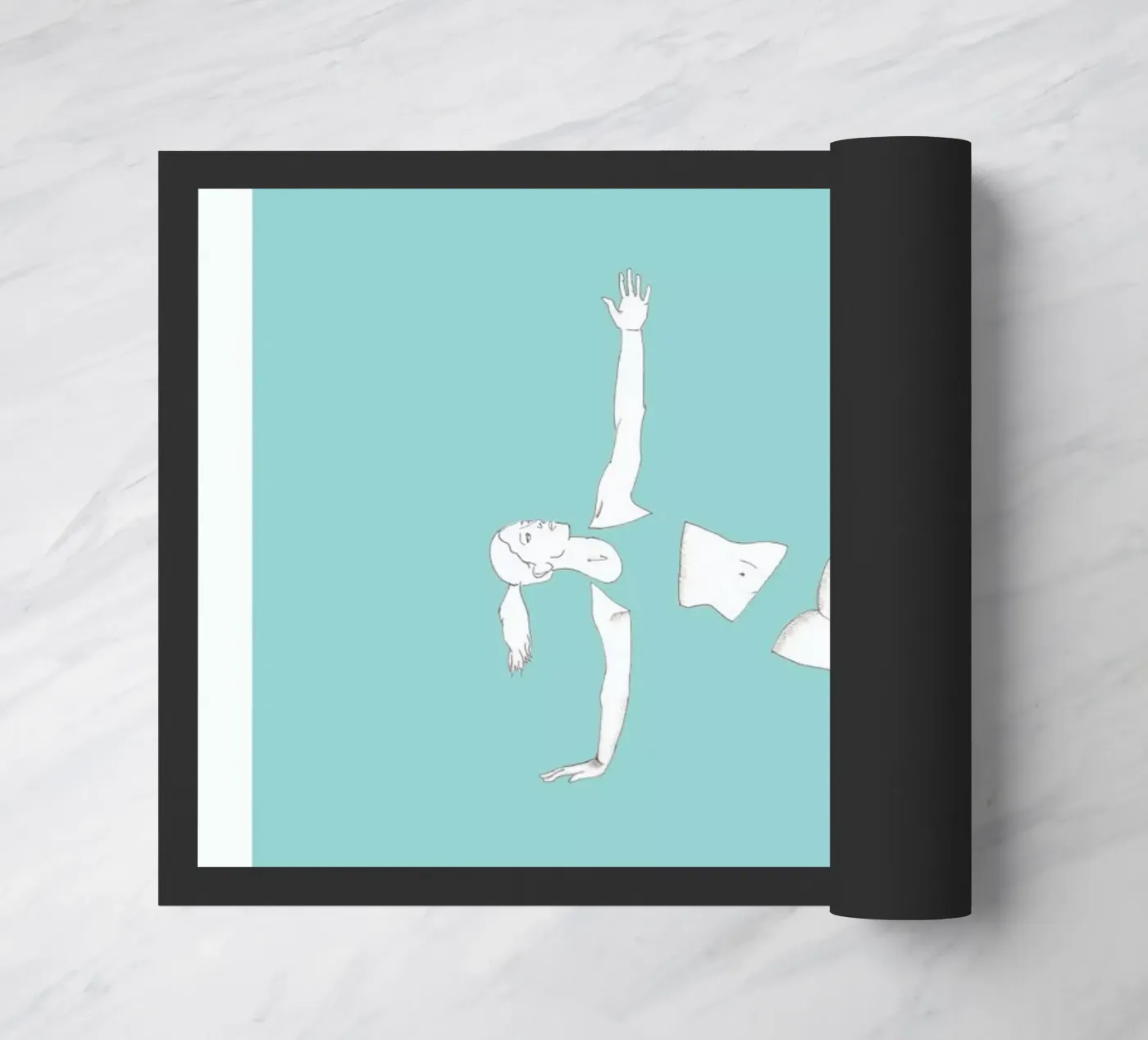Yoga Practice 8 doormat by Sandra De Leon