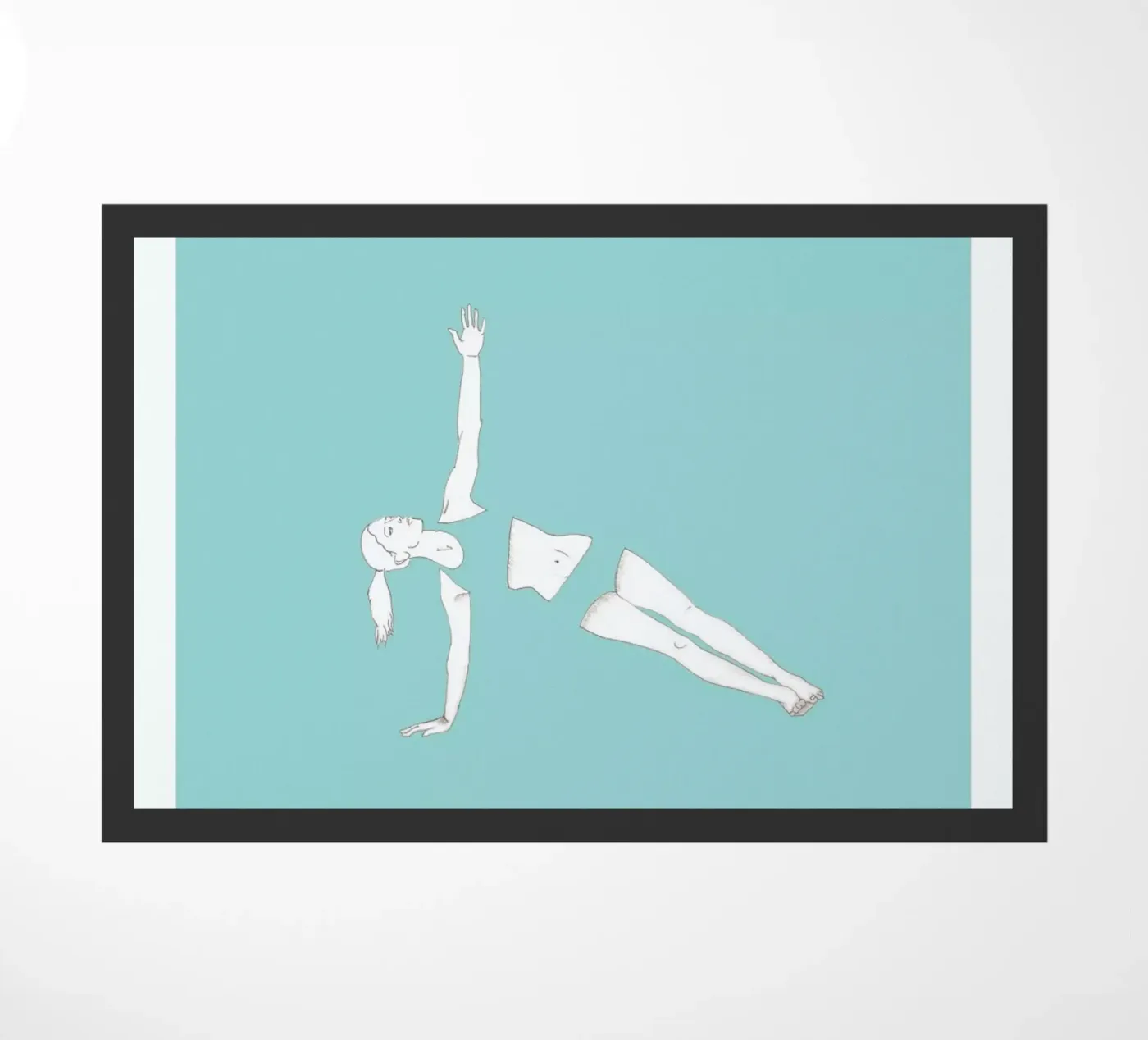 Yoga Practice 8 doormat by Sandra De Leon