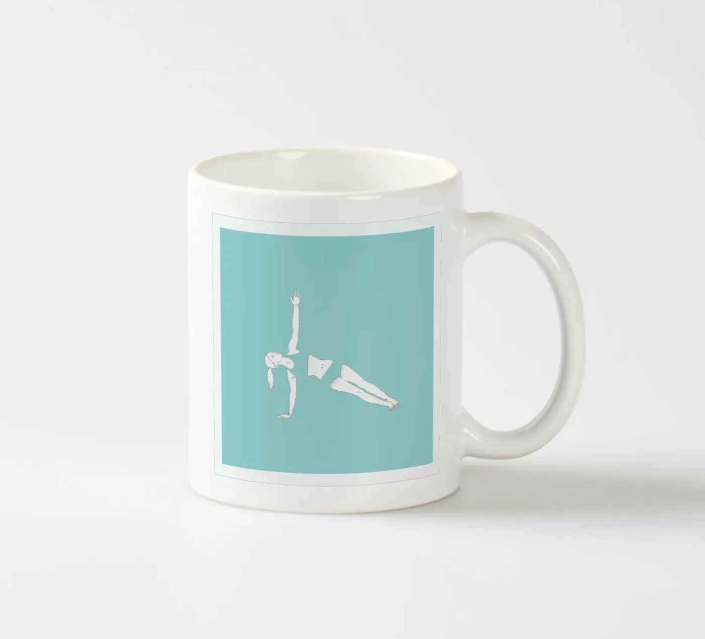 Yoga Practice 8 ceramic mug by Sandra De Leon