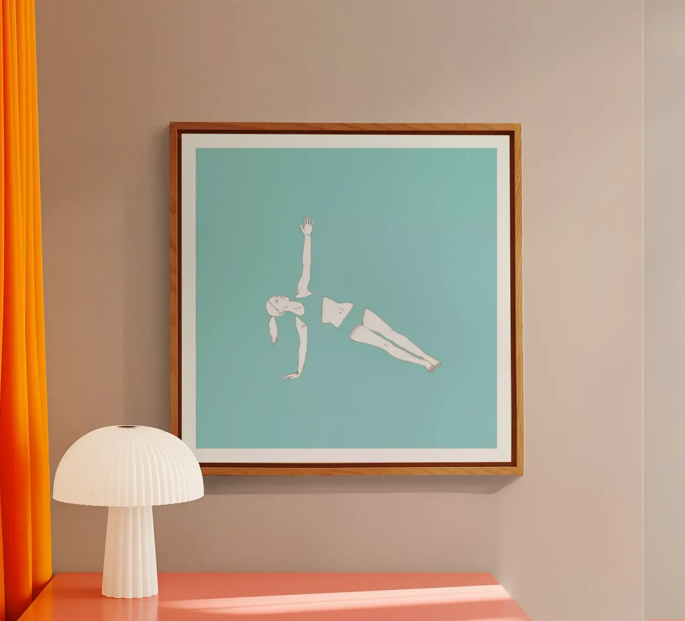 Yoga Practice 8 acryl van Sandra De Leon