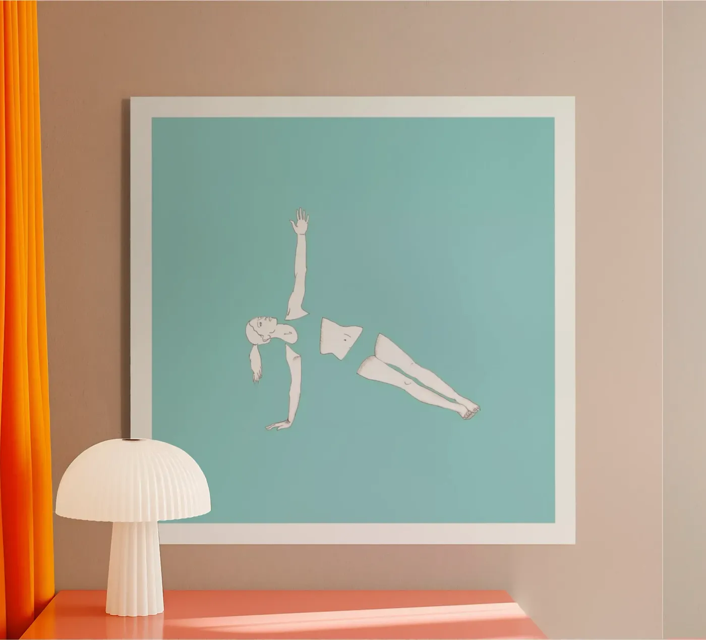 Yoga Practice 8 acryl van Sandra De Leon