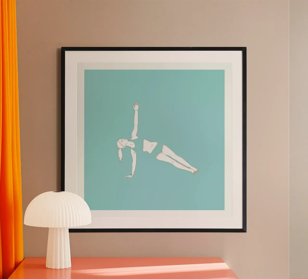 Yoga Practice 8 poster con telaio in plastica da Sandra De Leon