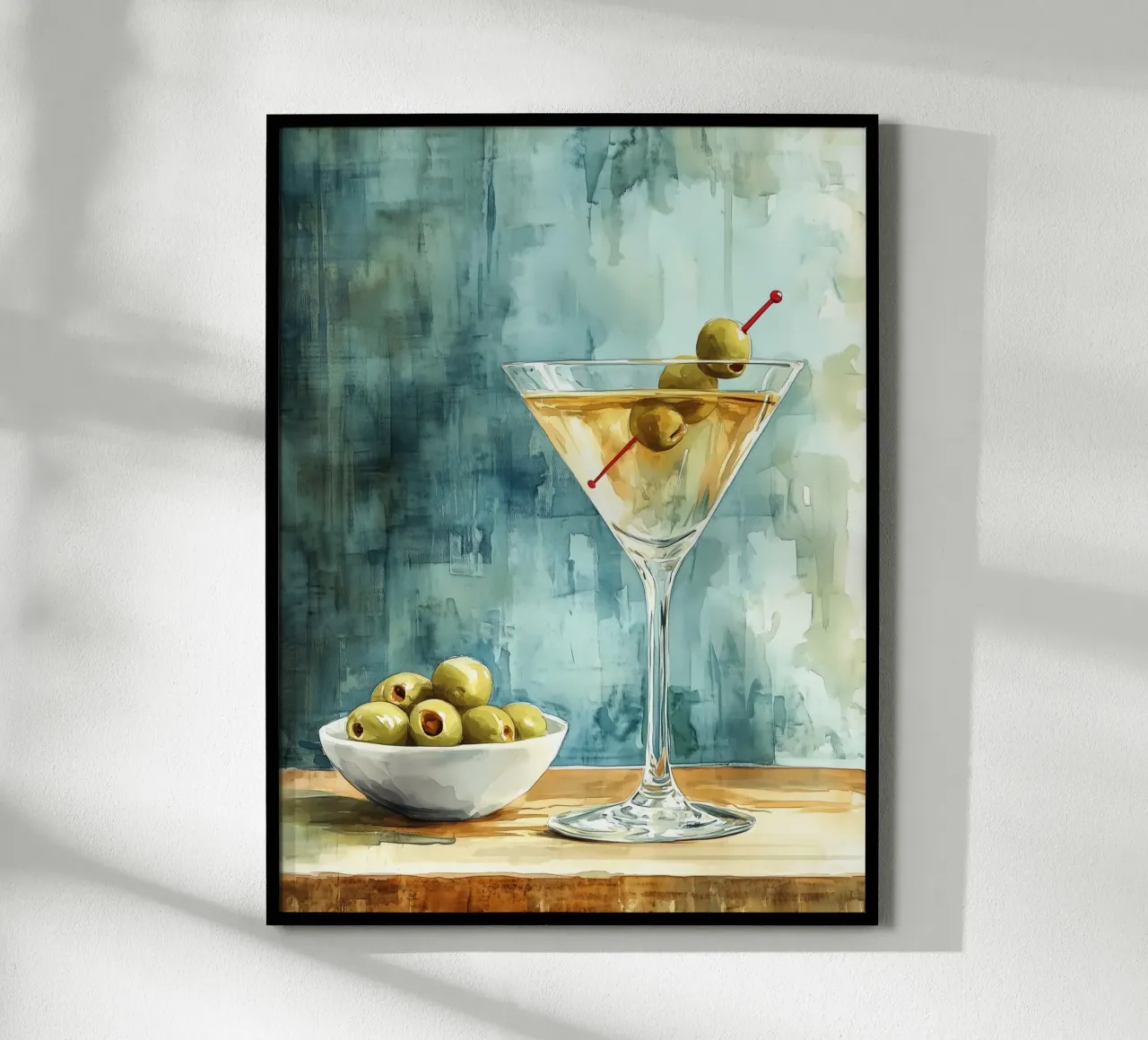 Klassischer Martini mit Oliven Poster von Spice & Style