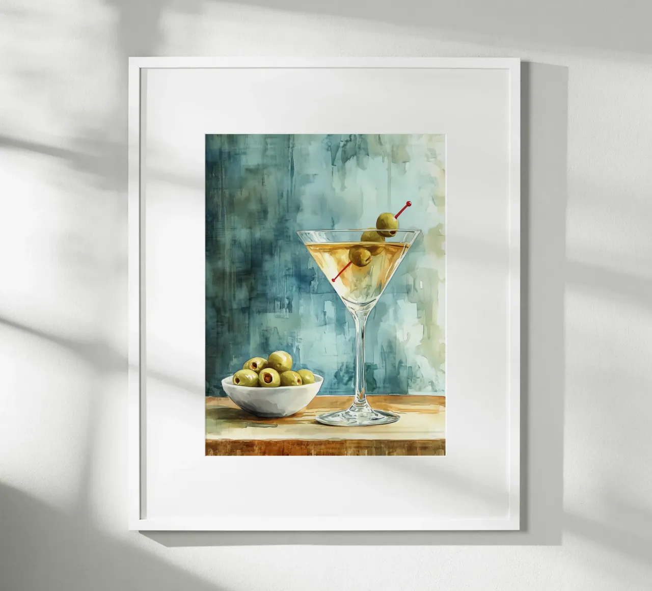 Klassischer Martini mit Oliven Poster von Spice & Style