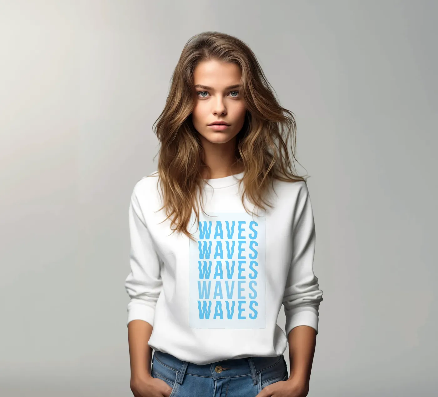 Waves Typography felpa da Attaboy Dsgn