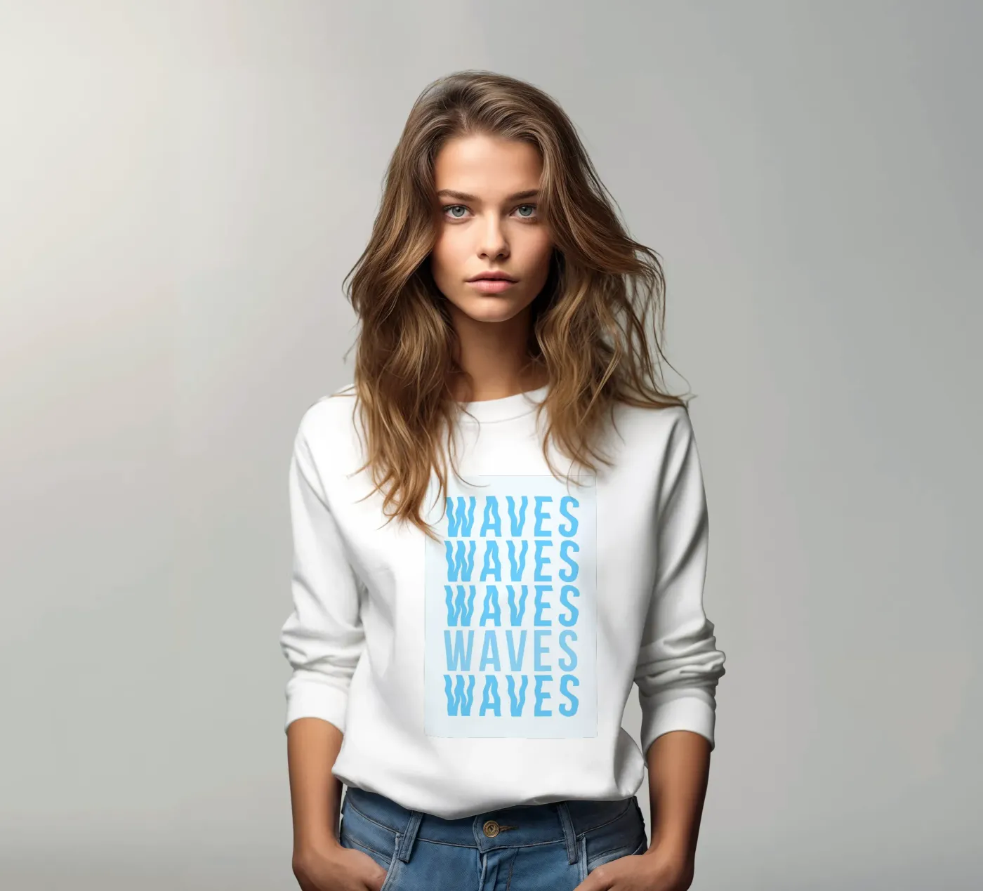 Waves Typography sweat de Attaboy Dsgn