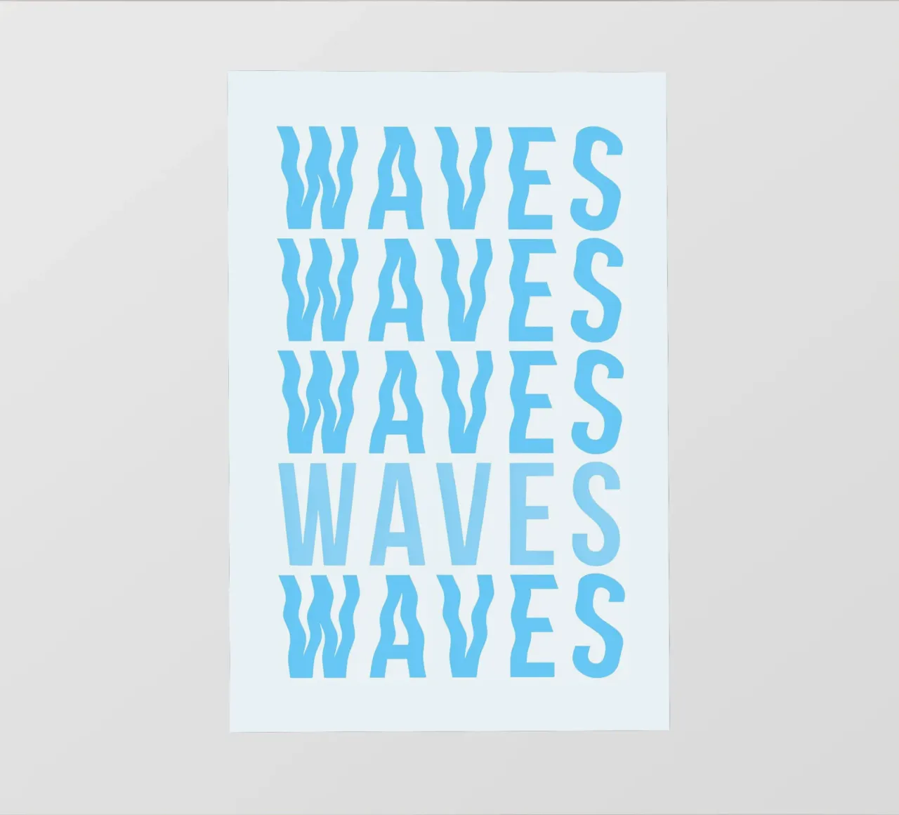 Waves Typography pellicola backlit da Attaboy Dsgn