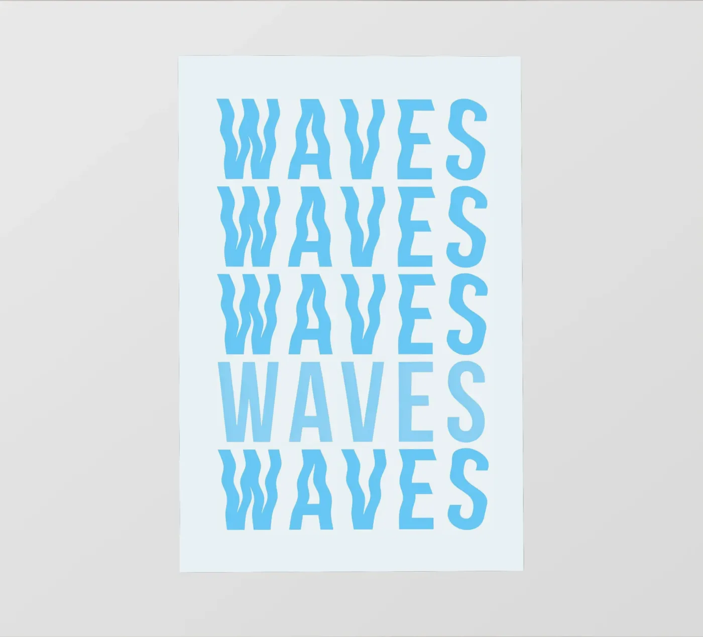 Waves Typography pellicola backlit da Attaboy Dsgn