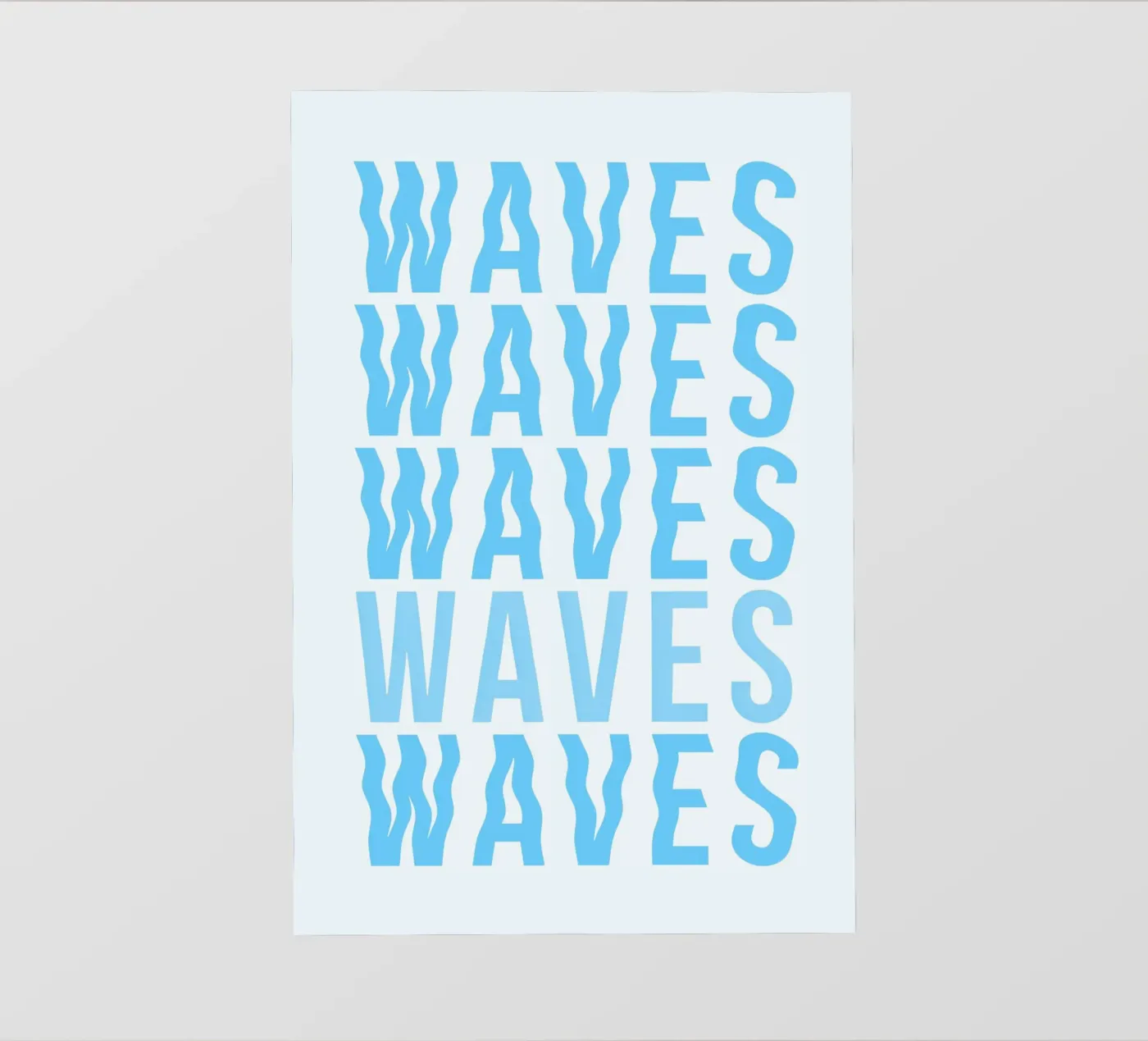 Waves Typography pvc cover by Attaboy Dsgn